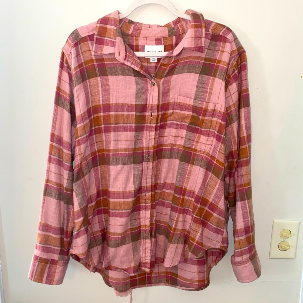 American Eagle L flannel shirt